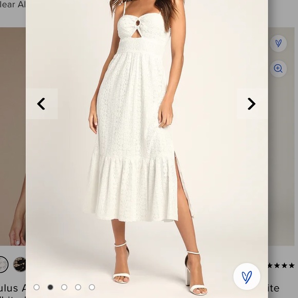 White lace midi dress - Picture 2 of 7